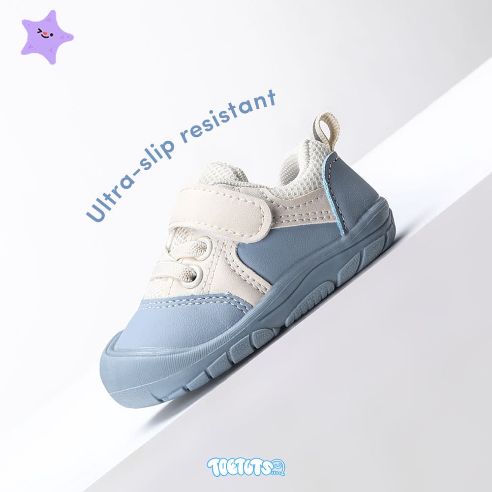 Starlit Stride Baby Sneakers White | Breathable Soft Sole First Walking Shoes