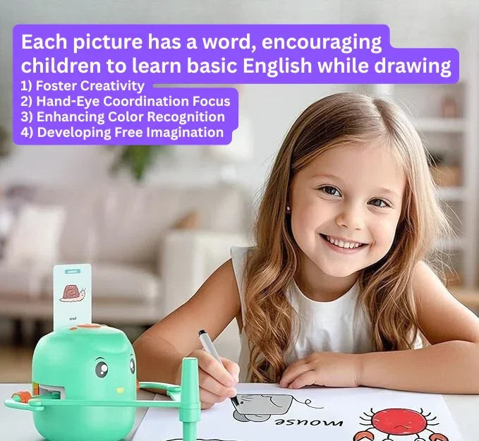 WhimsyBot Creative Drawing Robot for Kids | AI-Powered Fun