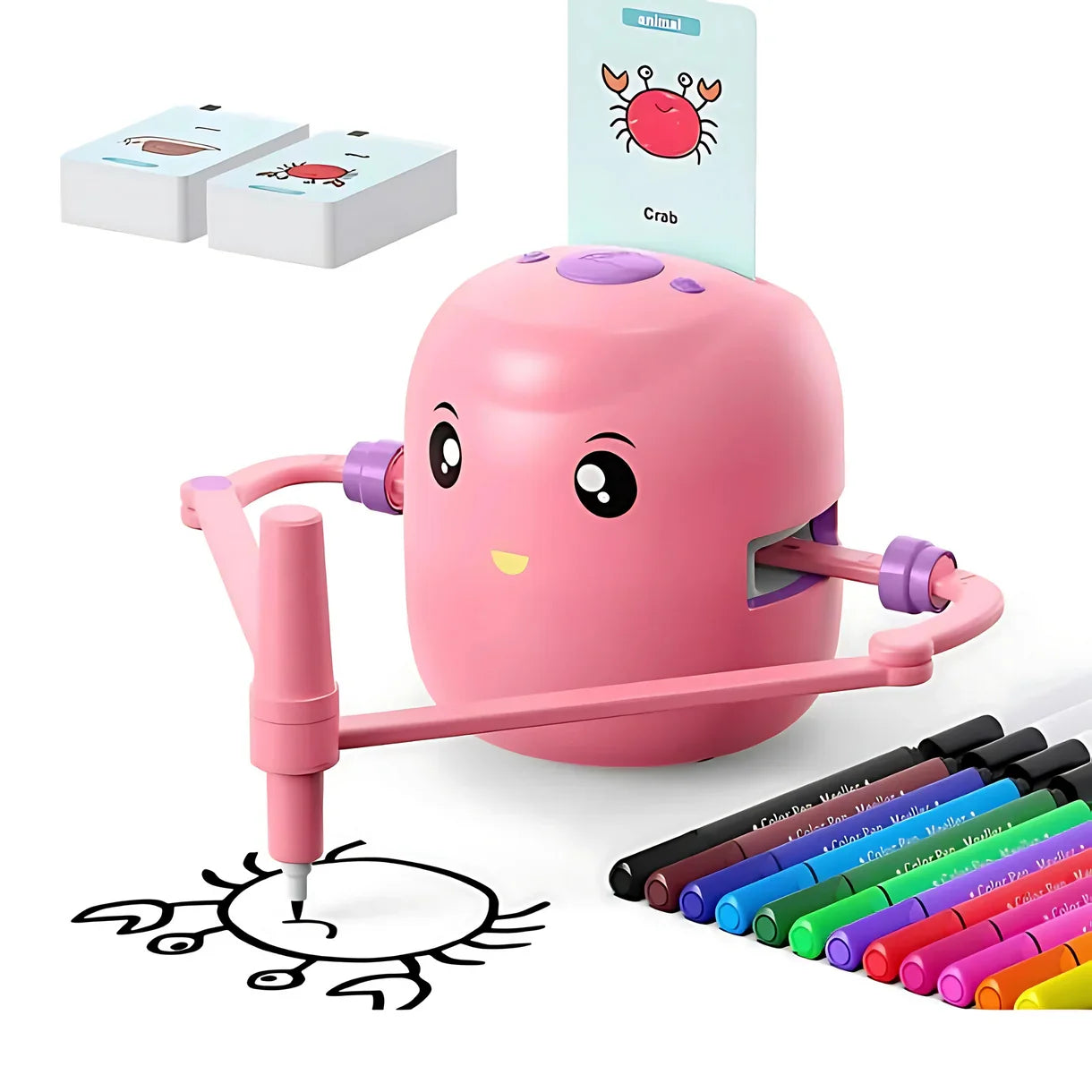 Whimsical DoodleBot Toddler Drawing Robot | Creative Play Companion