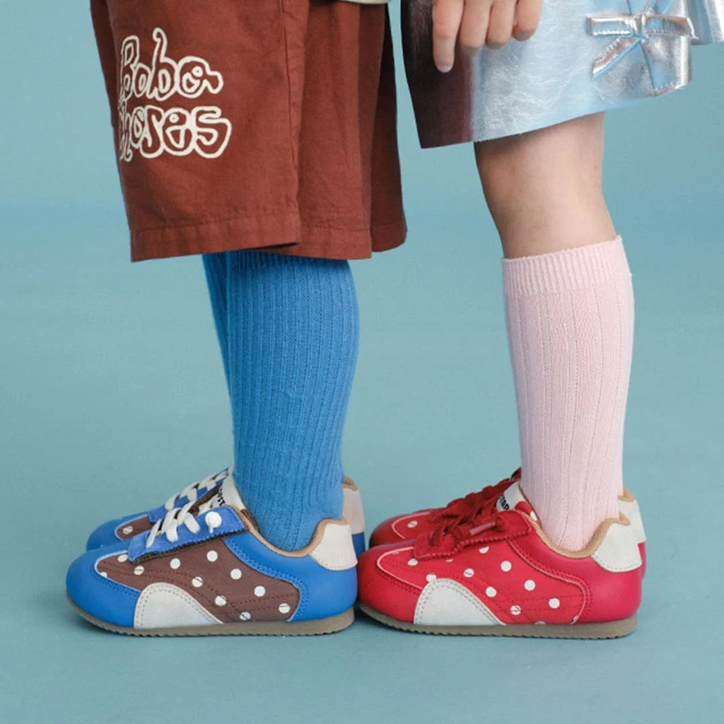 Whimsical Dot Baby Sneakers Grey | Breathable Soft Sole Toddler Shoes
