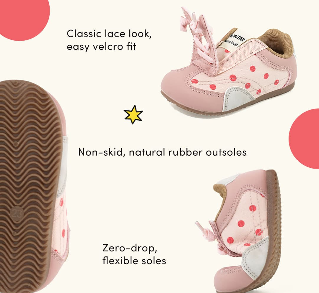 Whimsical Dot Baby Sneakers | Lightweight Non-Slip Toddler Shoes