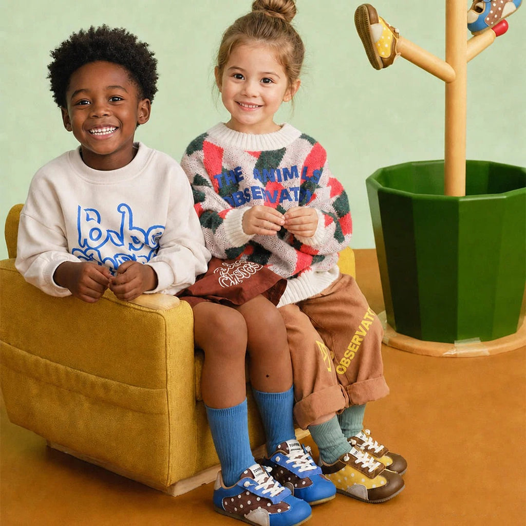 Whimsical Dot Baby Sneakers Grey | Breathable Soft Sole Toddler Shoes