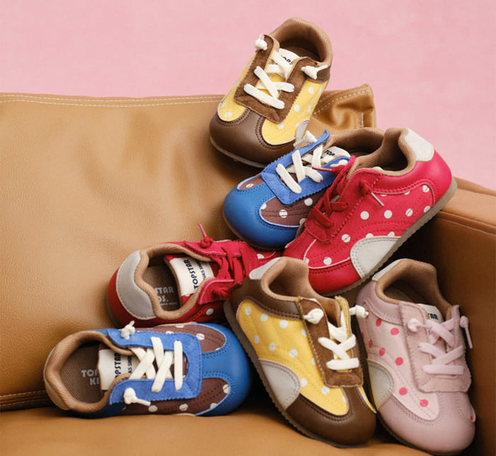 Whimsical Dot Baby Sneakers | Lightweight Non-Slip Toddler Shoes