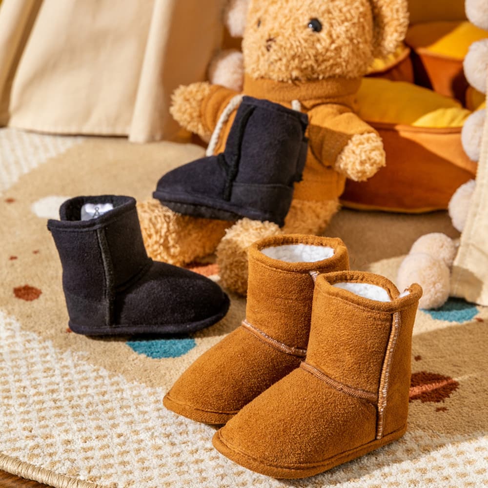 Whispering Willow Toddler Soft Sole Boots Grey | Cozy First Walking Shoes
