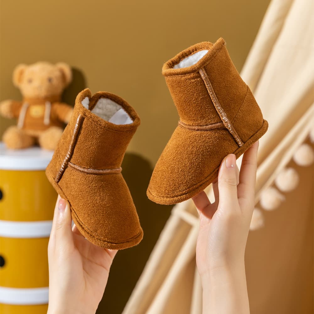 Whispering Willow Toddler Soft Sole Boots Grey | Cozy First Walking Shoes
