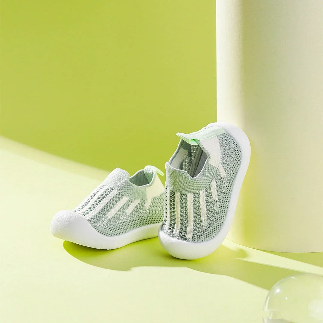 GentleStride Non-Slip Toddler Shoes Grey | Breathable Soft Sole Sneakers