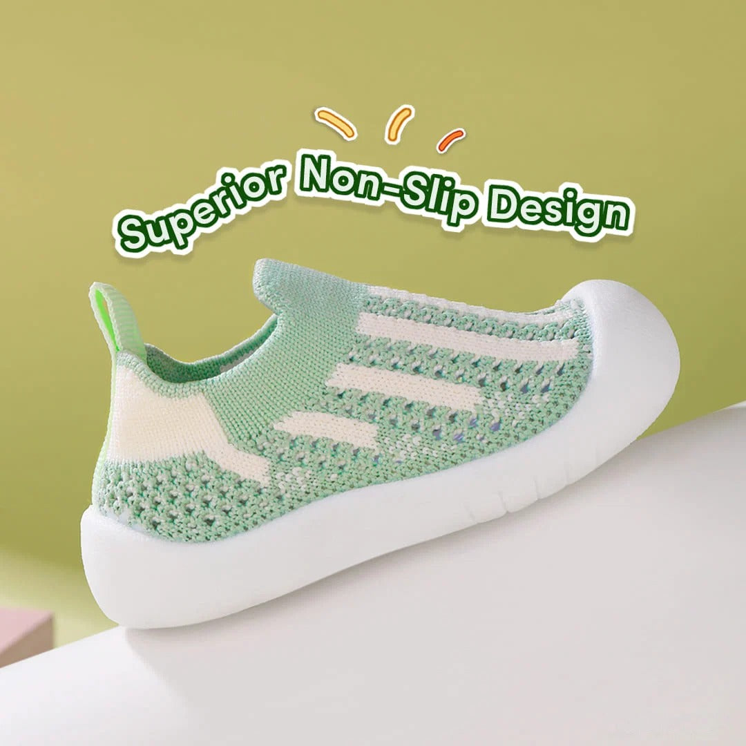 GentleStride Non-Slip Toddler Shoes Grey | Breathable Soft Sole Sneakers