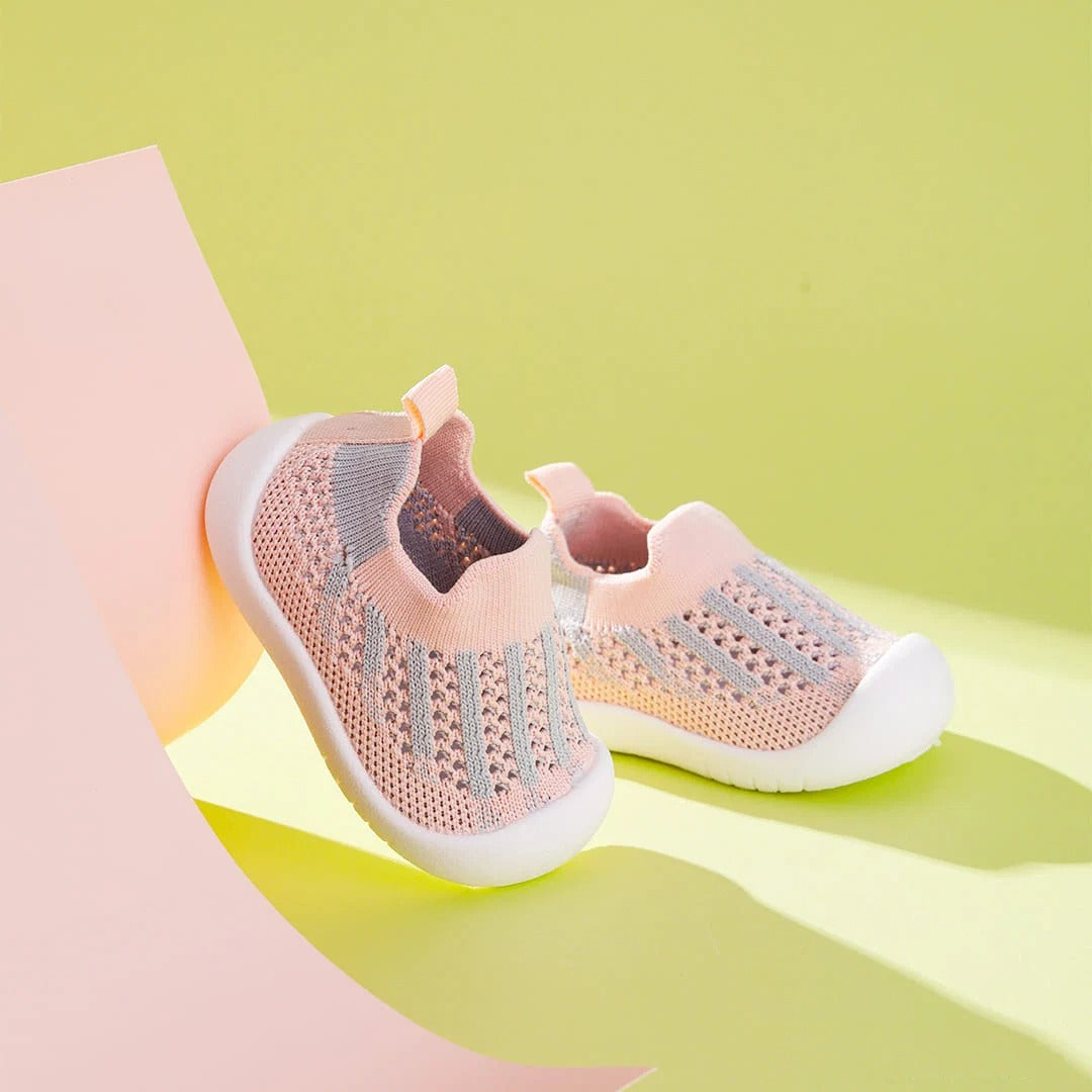 GentleStride Non-Slip Toddler Shoes Grey | Breathable Soft Sole Sneakers