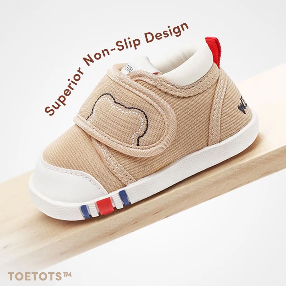 WhisperWalk Toddler Shoes Grey | Soft Sole Non-Slip First Walking Shoes