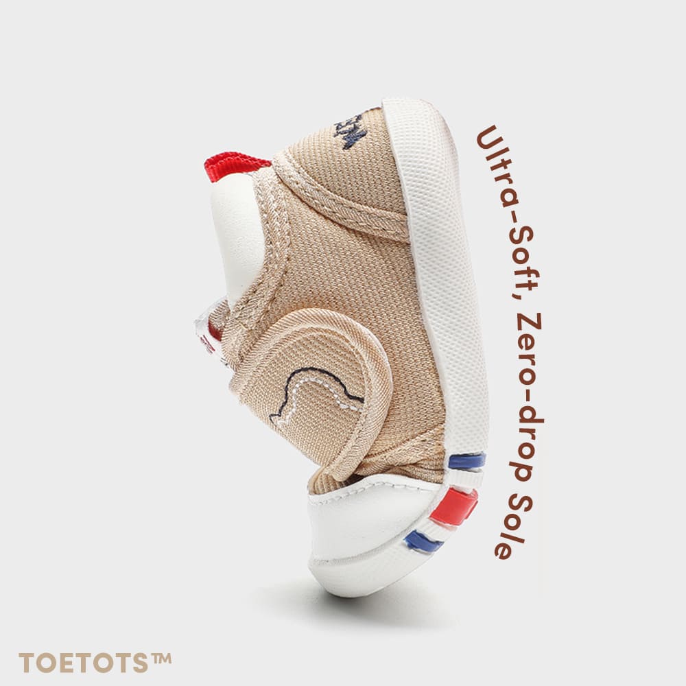 WhisperWalk Toddler Shoes Grey | Soft Sole Non-Slip First Walking Shoes