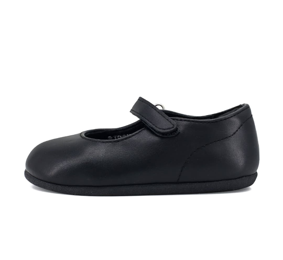 LuxeStep Leather Mary Jane Shoes in Black