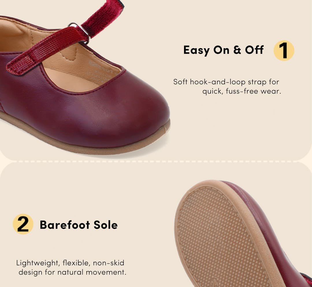 LuxeStep Leather Mary Jane Shoes | Soft Sole Baby Footwear