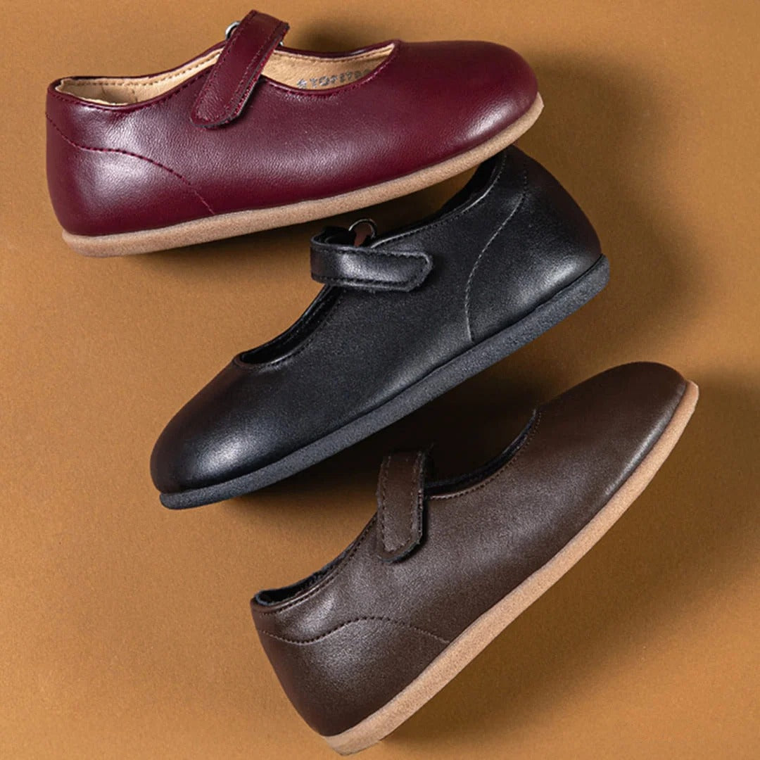 PetalGrace Leather Mary Jane Shoes Blush | Soft Sole Baby Footwear