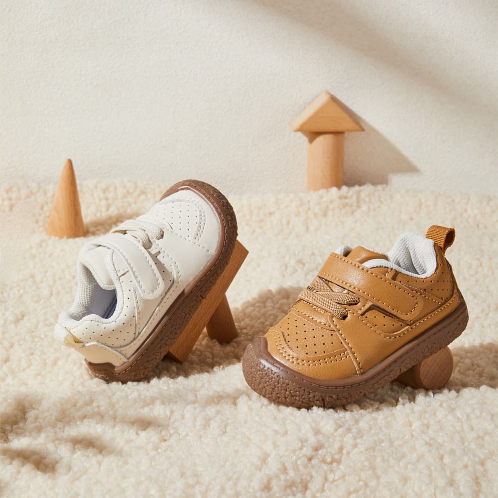 GentleStride Baby Sneakers Grey | Lightweight Non-Slip First Walking Shoes