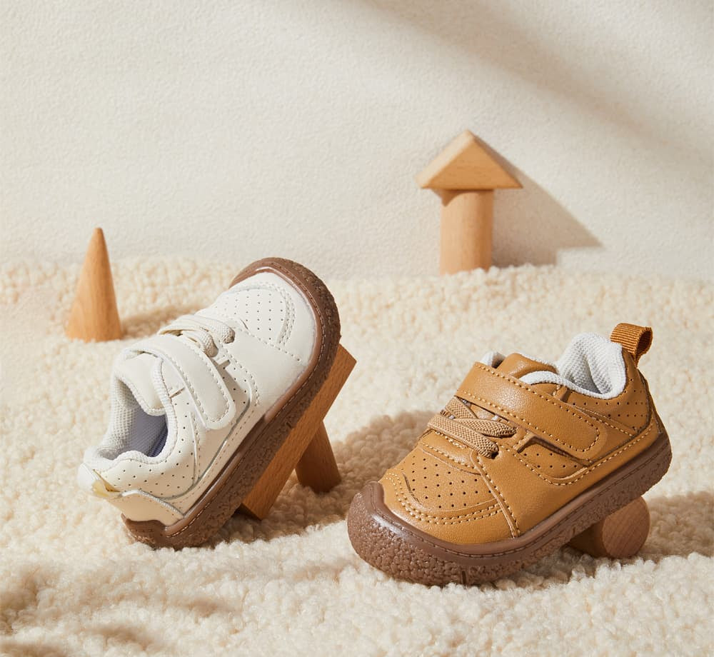 GentleStride Suede First Walkers | Adjustable Velcro Soft Sole Shoes