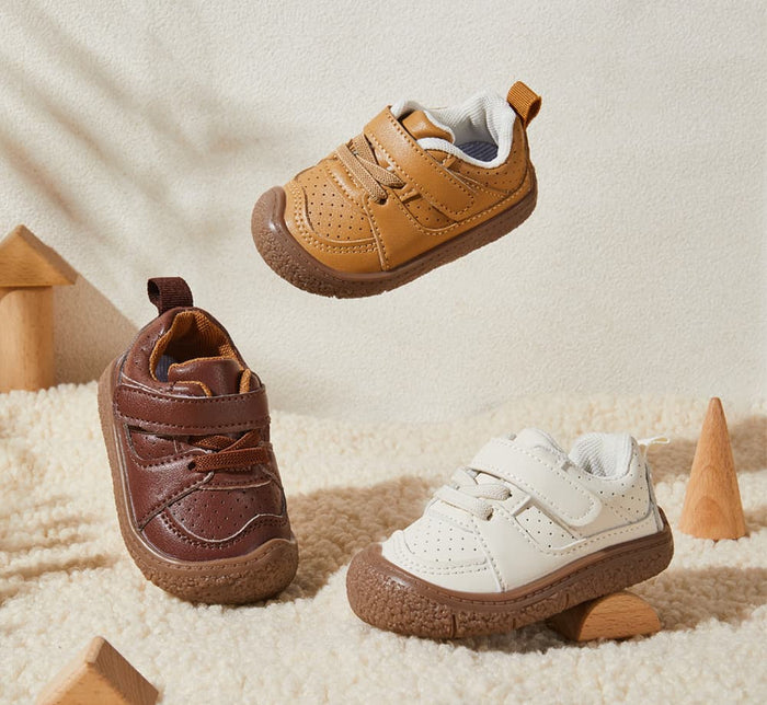 GentleStride Suede First Walkers | Adjustable Velcro Soft Sole Shoes