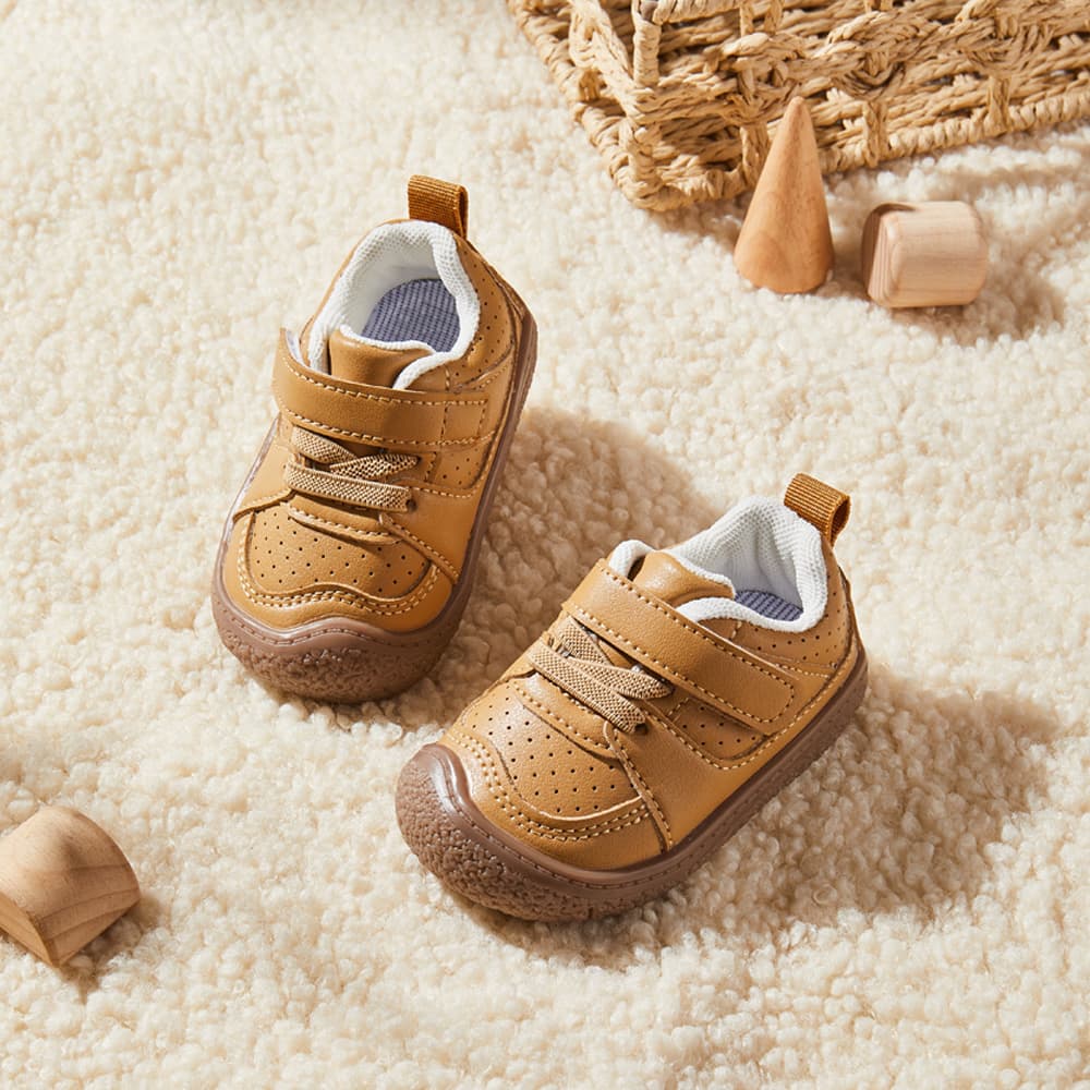 GentleStride Baby Sneakers Grey | Lightweight Non-Slip First Walking Shoes