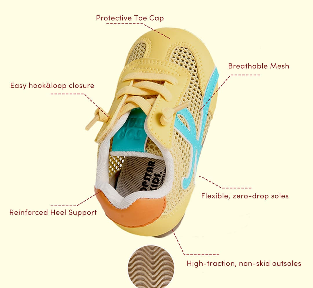 Gentle Breeze Toddler Sneakers | Lightweight Non-Slip Baby Shoes
