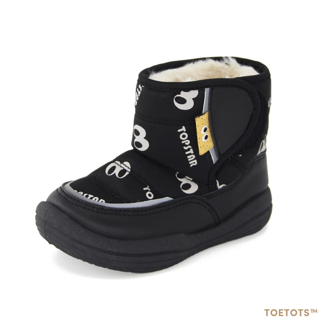 Winter Blossom Toddler Boots Navy | Cozy Non-Slip Shoes