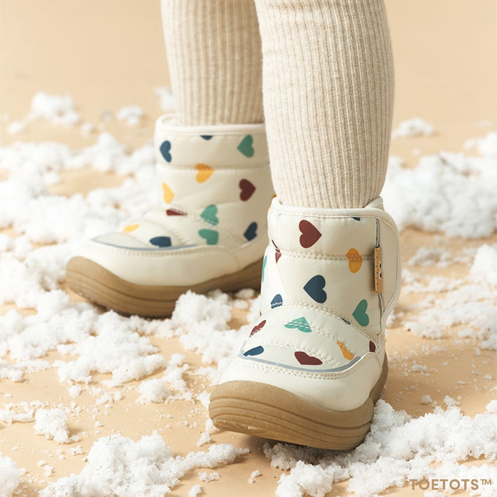 Winter Blossom Toddler Boots Navy | Cozy Non-Slip Shoes