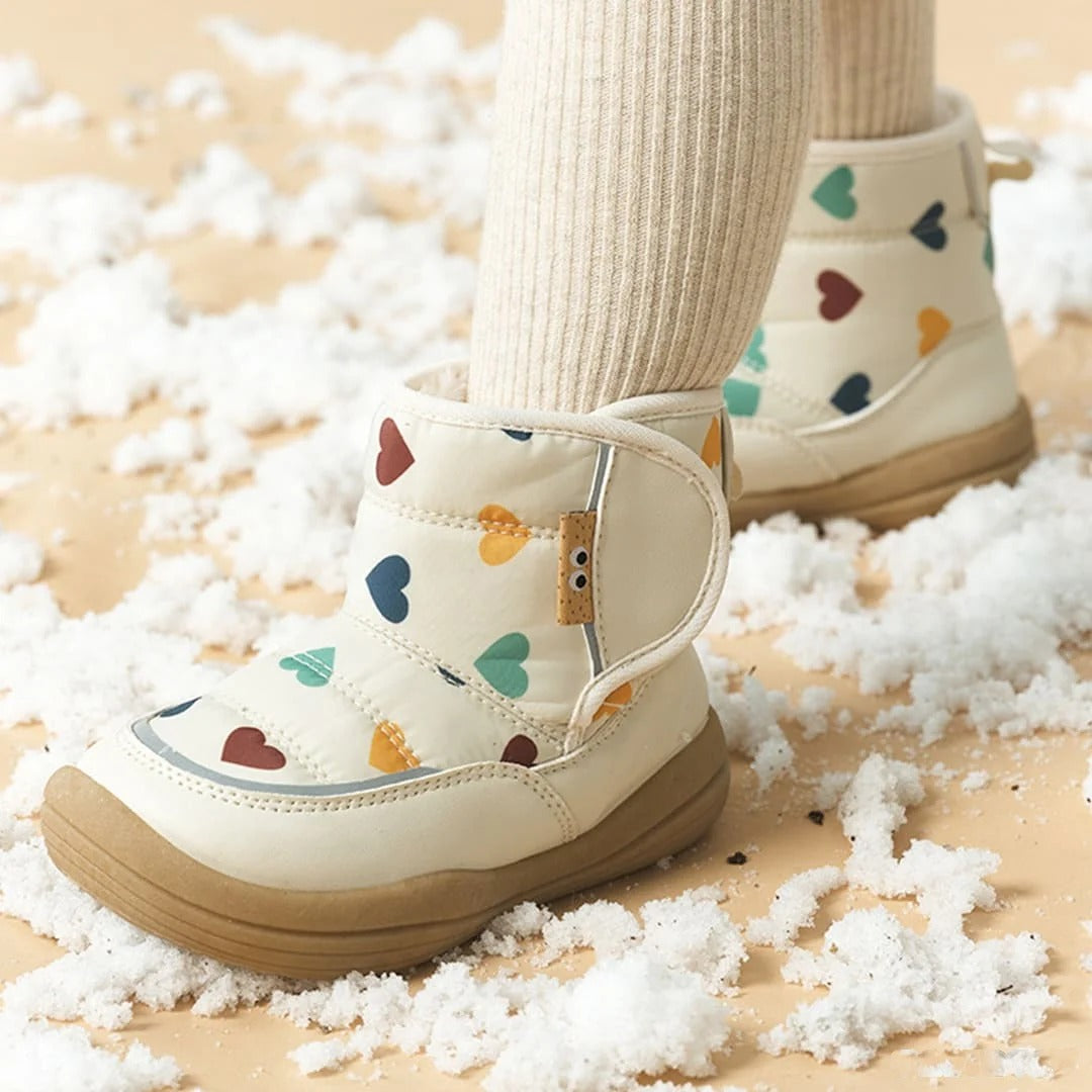 Winter Blossom Toddler Boots Navy | Cozy Non-Slip Shoes