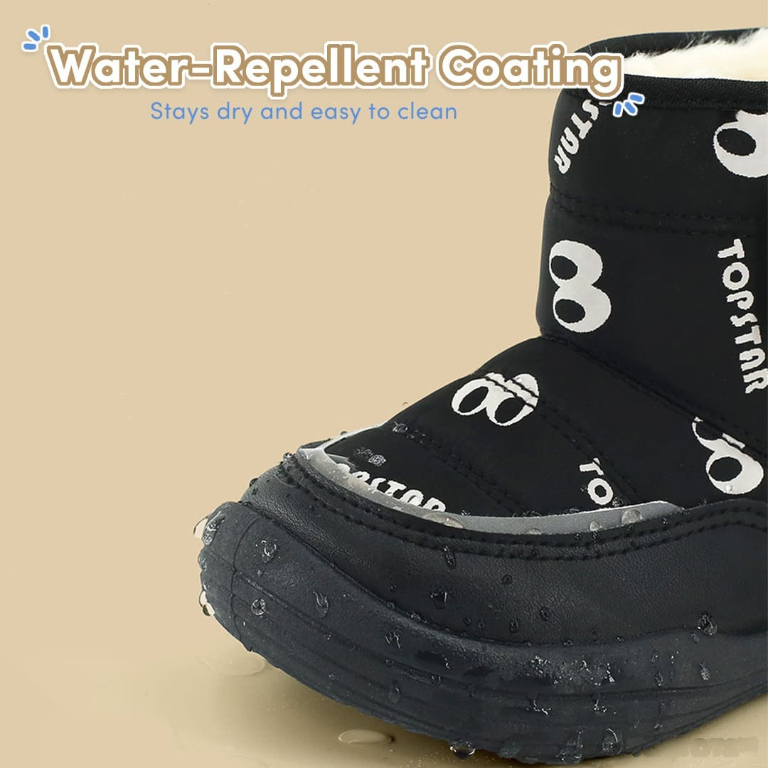 Winter Blossom Toddler Boots Navy | Cozy Non-Slip Shoes