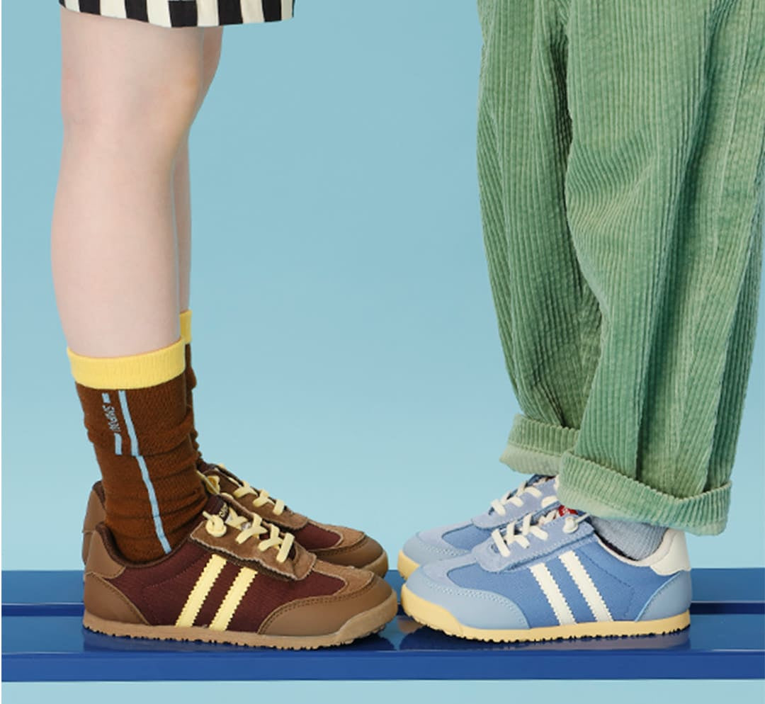 Meadow Breeze Toe-Cap Toddler Trainers | Lightweight Non-Slip Side-Stripe Shoes