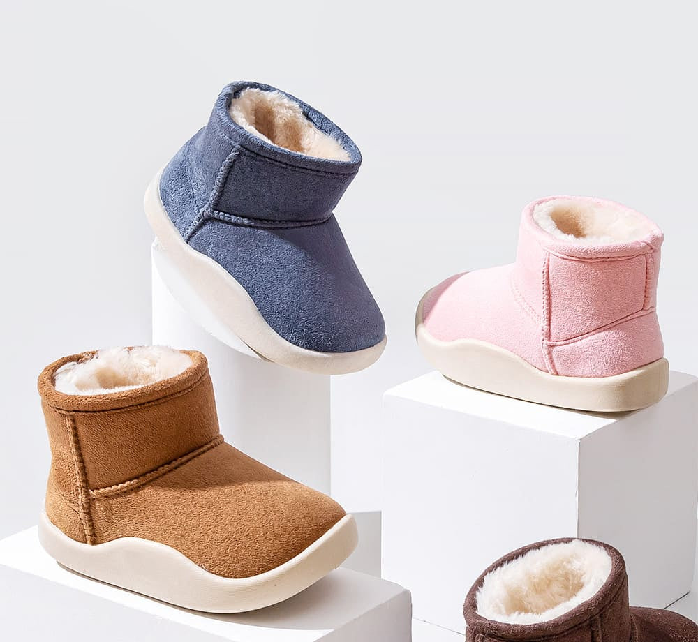Snowy Meadow Kids Padded Snow Boots | Cosy Non-Slip Winter Footwear