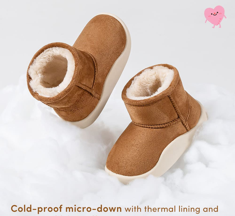Snowy Meadow Kids Padded Snow Boots | Cosy Non-Slip Winter Footwear
