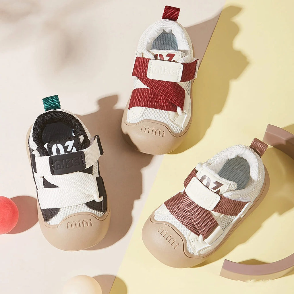 GentleStride Toddler Sneakers Grey | Breathable Soft Sole Shoes