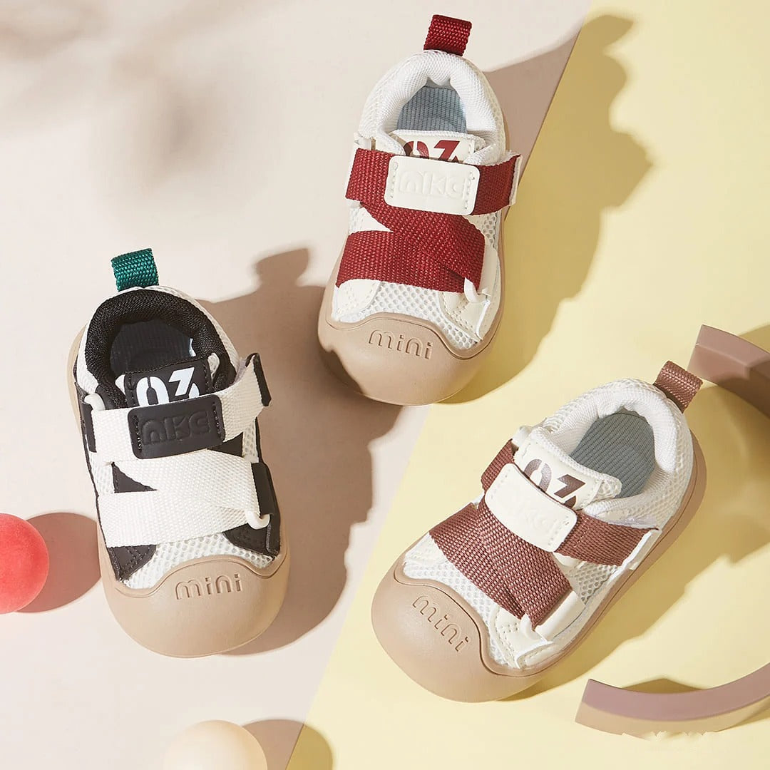 GentleStride Toddler Sneakers Grey | Breathable Soft Sole Shoes