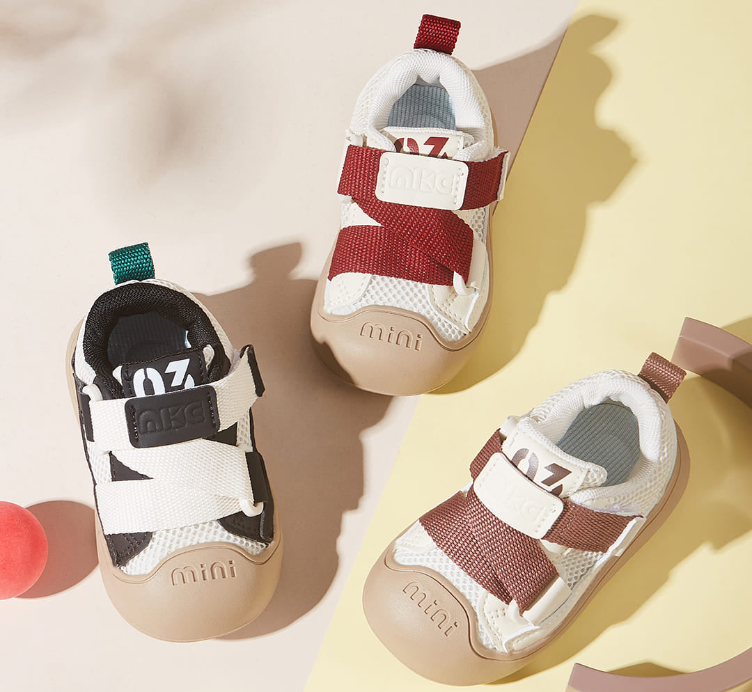 WhisperWalk Panel Toddler Sneakers | Breathable Soft Sole Shoes