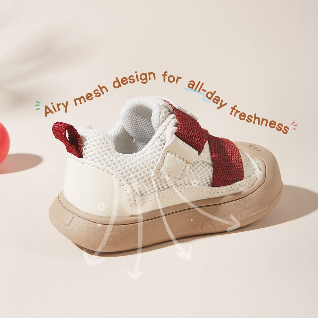 GentleStride Toddler Sneakers Grey | Breathable Soft Sole Shoes