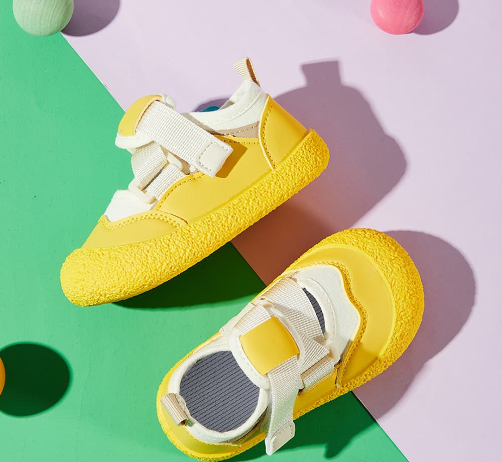GentleStride Colourblock Baby Sneakers | Velcro Soft Sole First Walking Shoes