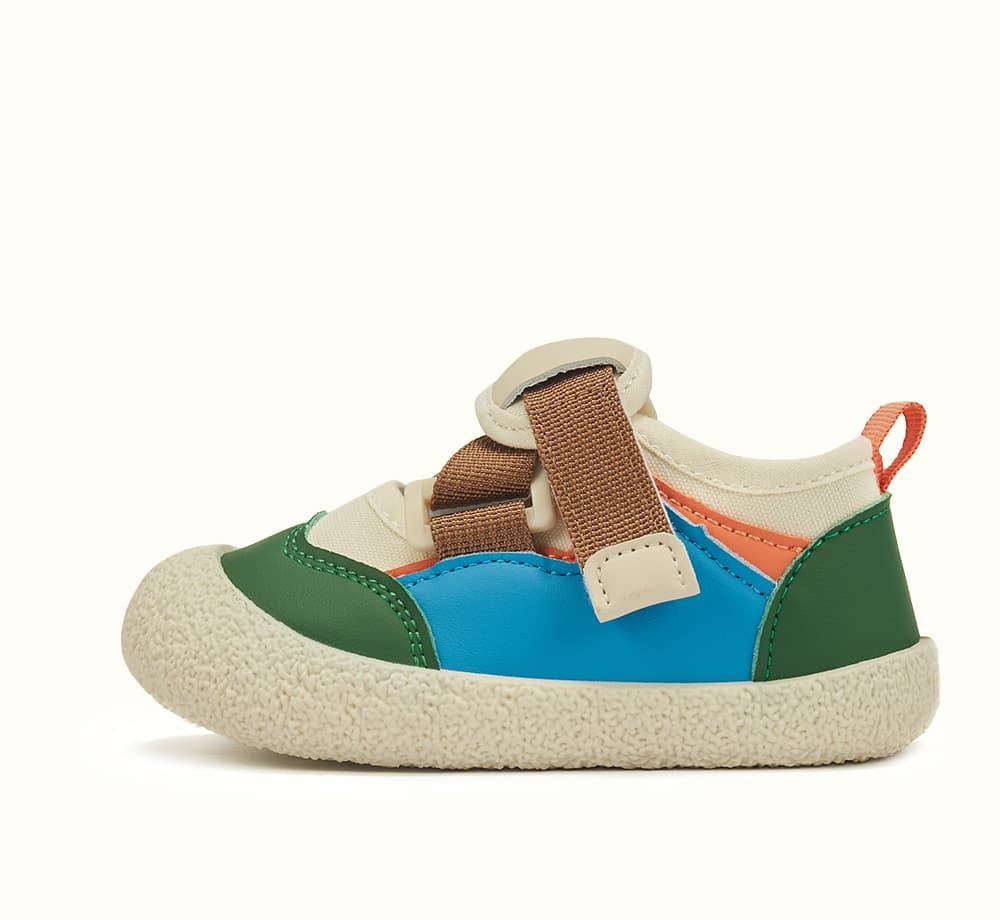 GentleStride Colourblock Baby Sneakers | Velcro Soft Sole First Walking Shoes