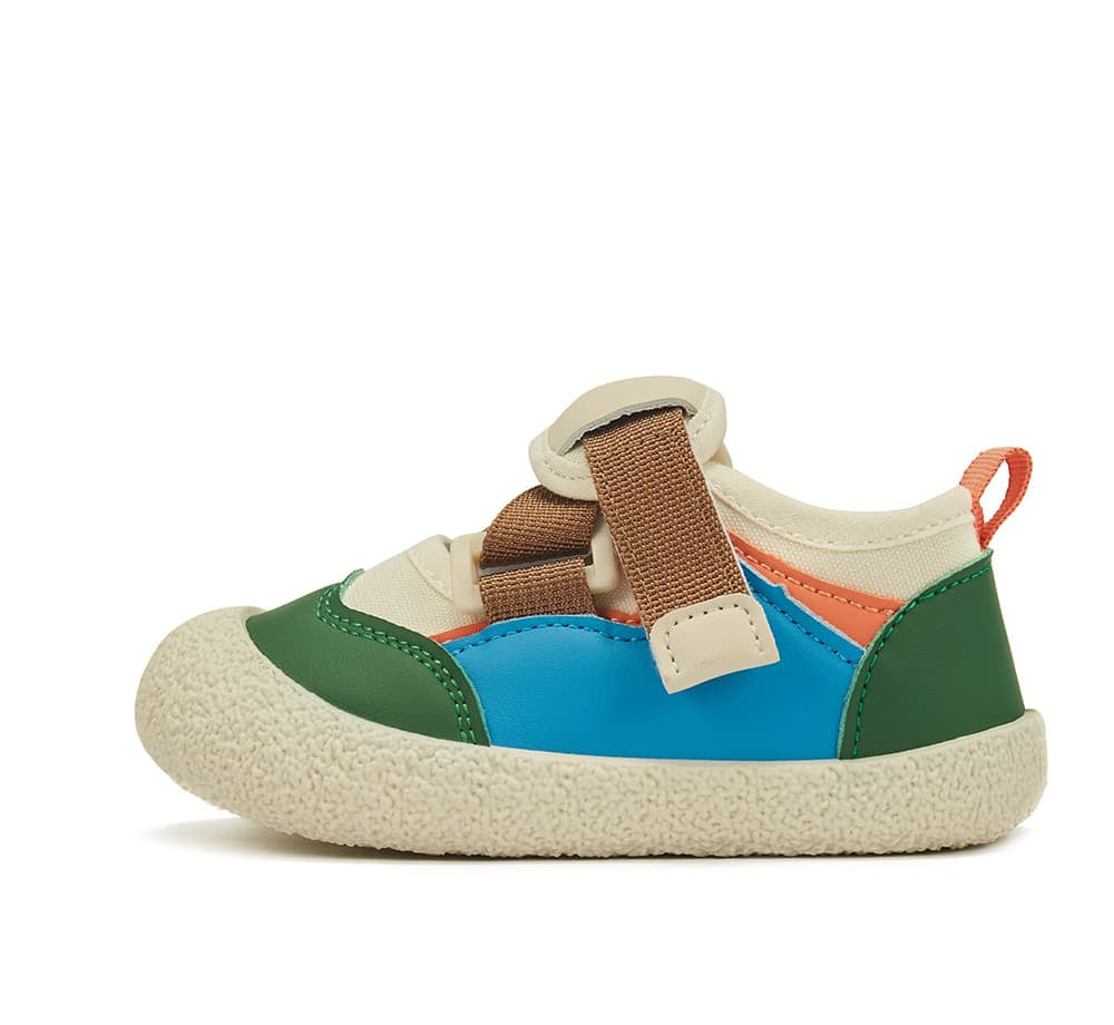 GentleStride Colourblock Baby Sneakers | Velcro Soft Sole First Walking Shoes