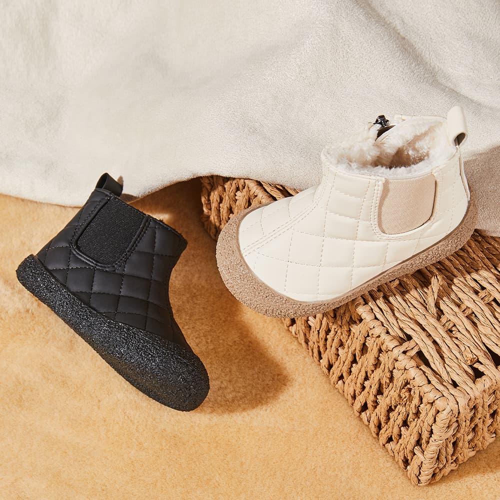 Winter Blossom Toddler Boots Navy | Cozy Non-Slip Footwear