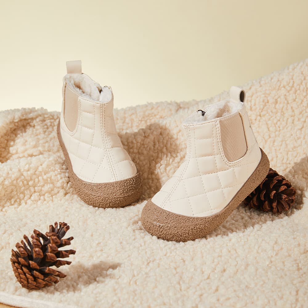 Winter Blossom Toddler Boots Navy | Cozy Non-Slip Footwear