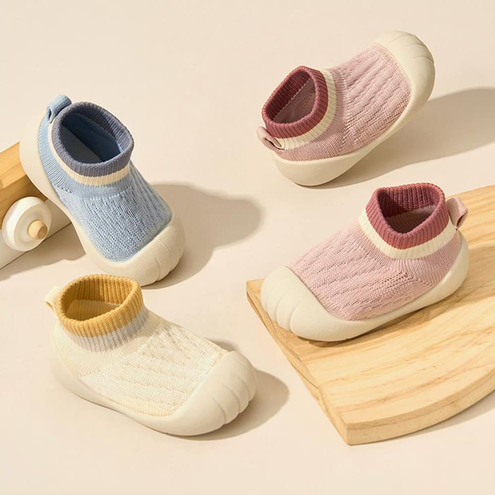 GentleStride Non-Slip Toddler Shoes Grey | Soft Sole First Walking Shoes