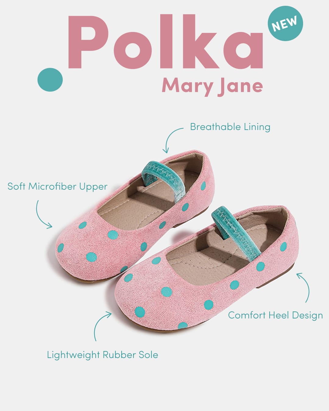 Daisy Dot Mary Jane Baby Shoes | Soft Sole Non-Slip Footwear
