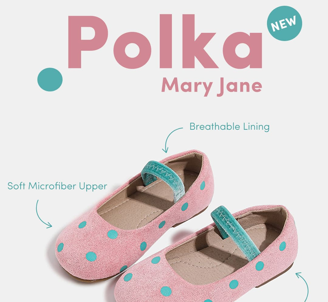 Daisy Dot Mary Jane Baby Shoes | Soft Sole Non-Slip Toddler Footwear