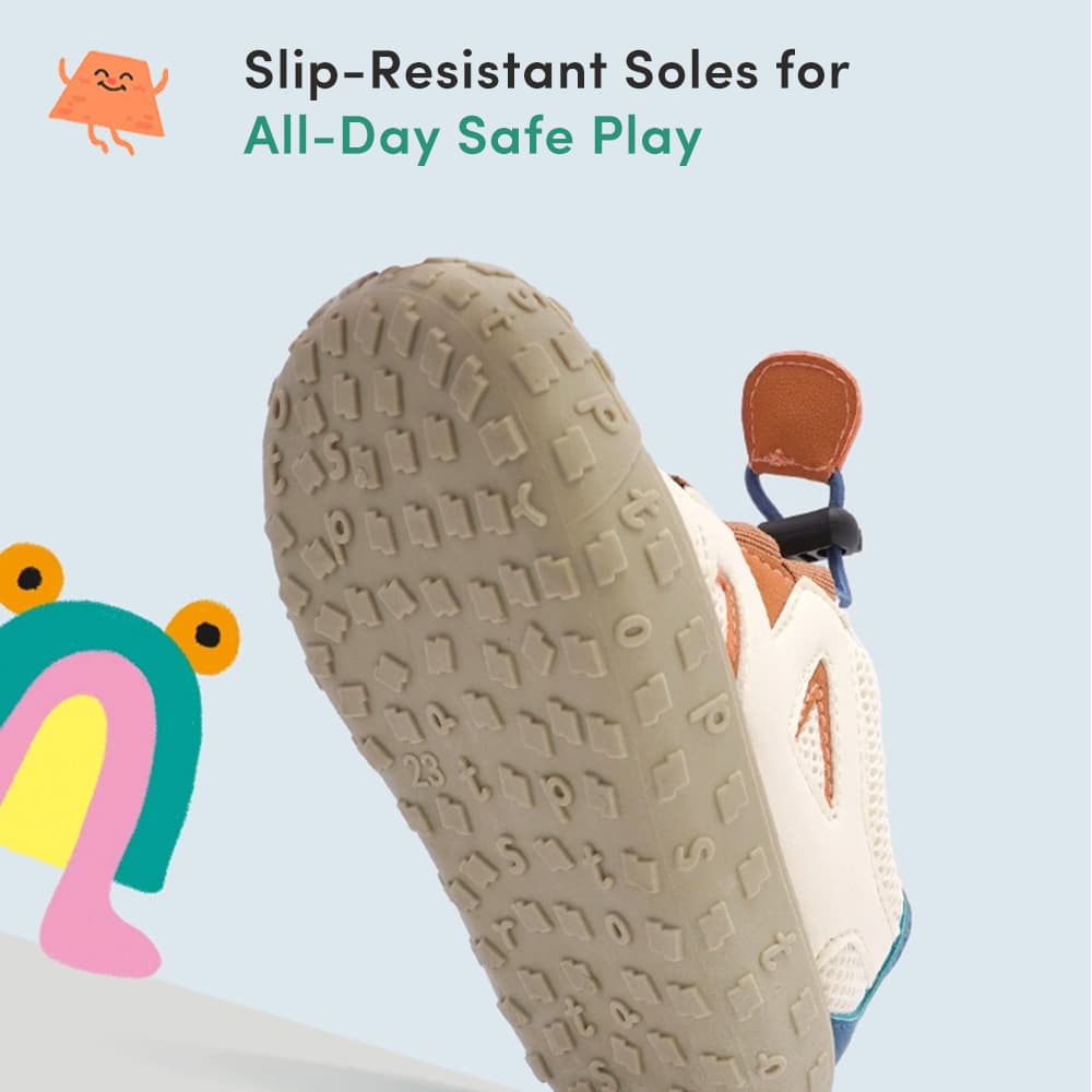 GentleStride Baby Sneakers Ivory | Breathable Soft Sole First Walking Shoes
