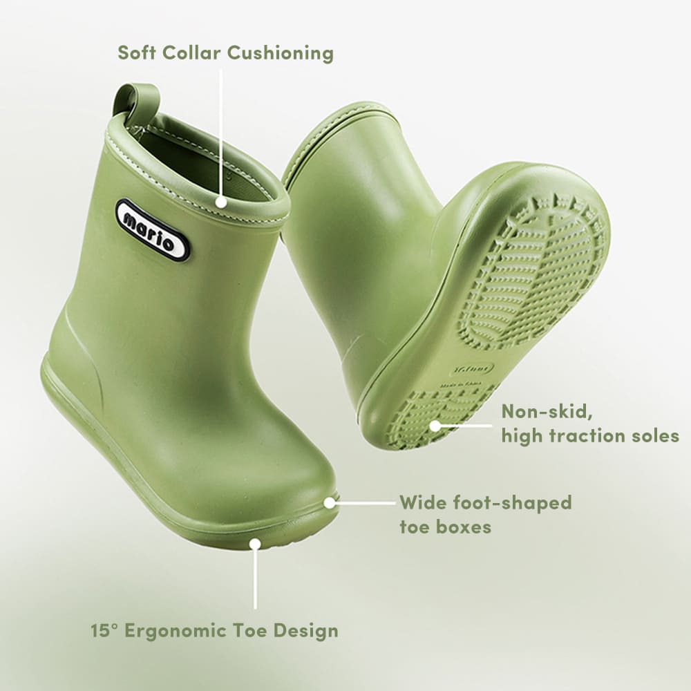 Raindrop Meadow Toddler Rain Boots Blue | Lightweight Non-Slip Footwear