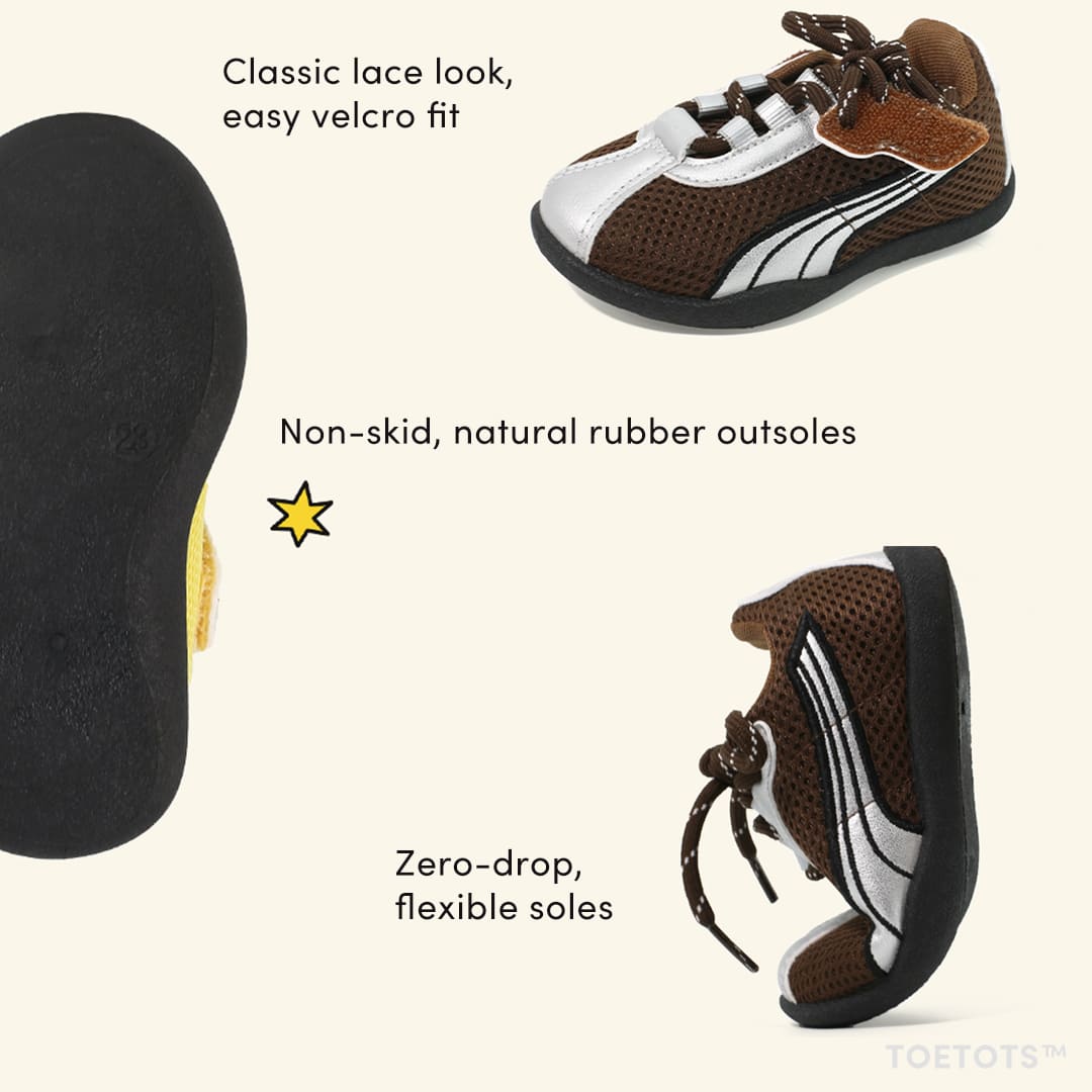 WhisperWalk Baby Sneakers Grey | Lightweight Non-Slip First Walking Shoes