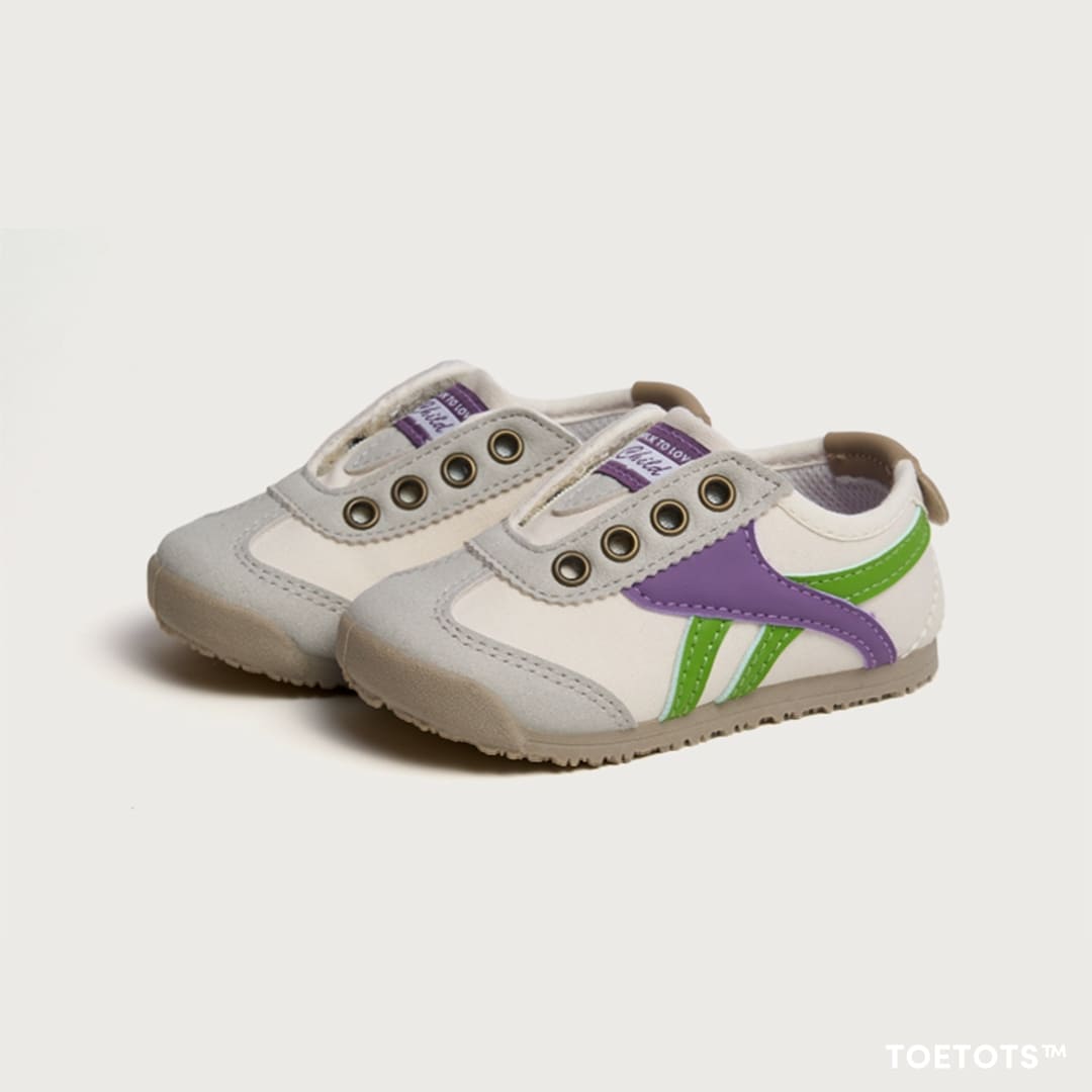 GentleStride Toddler Sneakers Grey | Breathable Soft Sole Shoes