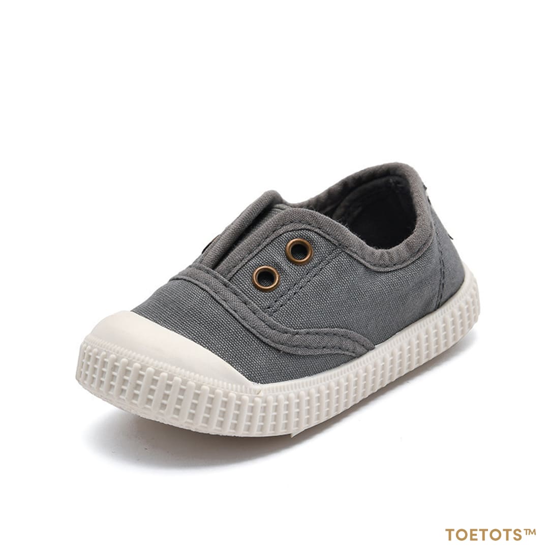 GentleStride Baby Sneakers Grey | Breathable Soft Sole First Walking Shoes