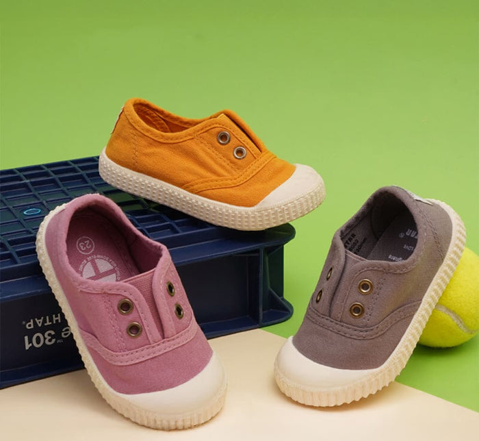 GentleStride Canvas Baby Plimsolls | Lightweight Soft Sole First Walking Shoes