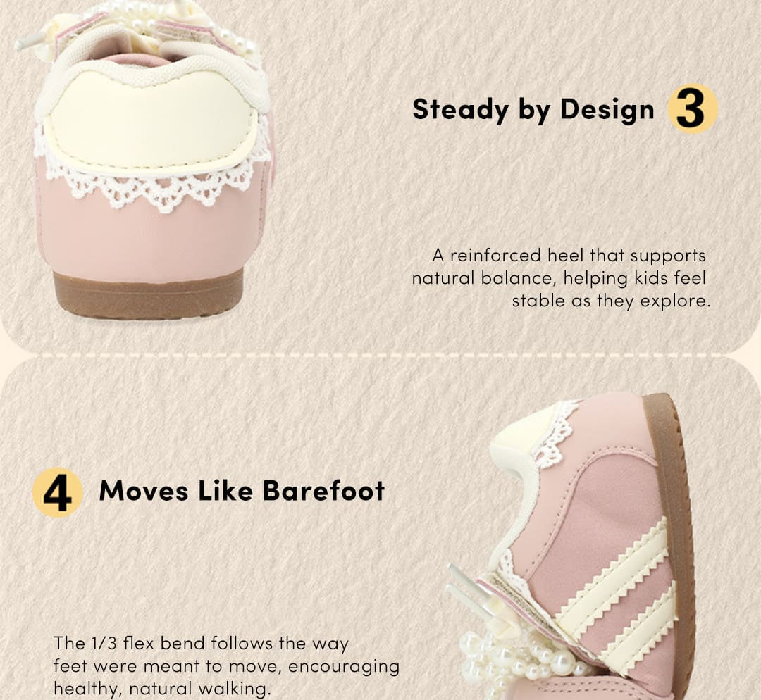 Roselle Soft Sole Baby Sneakers | Breathable First Walking Shoes