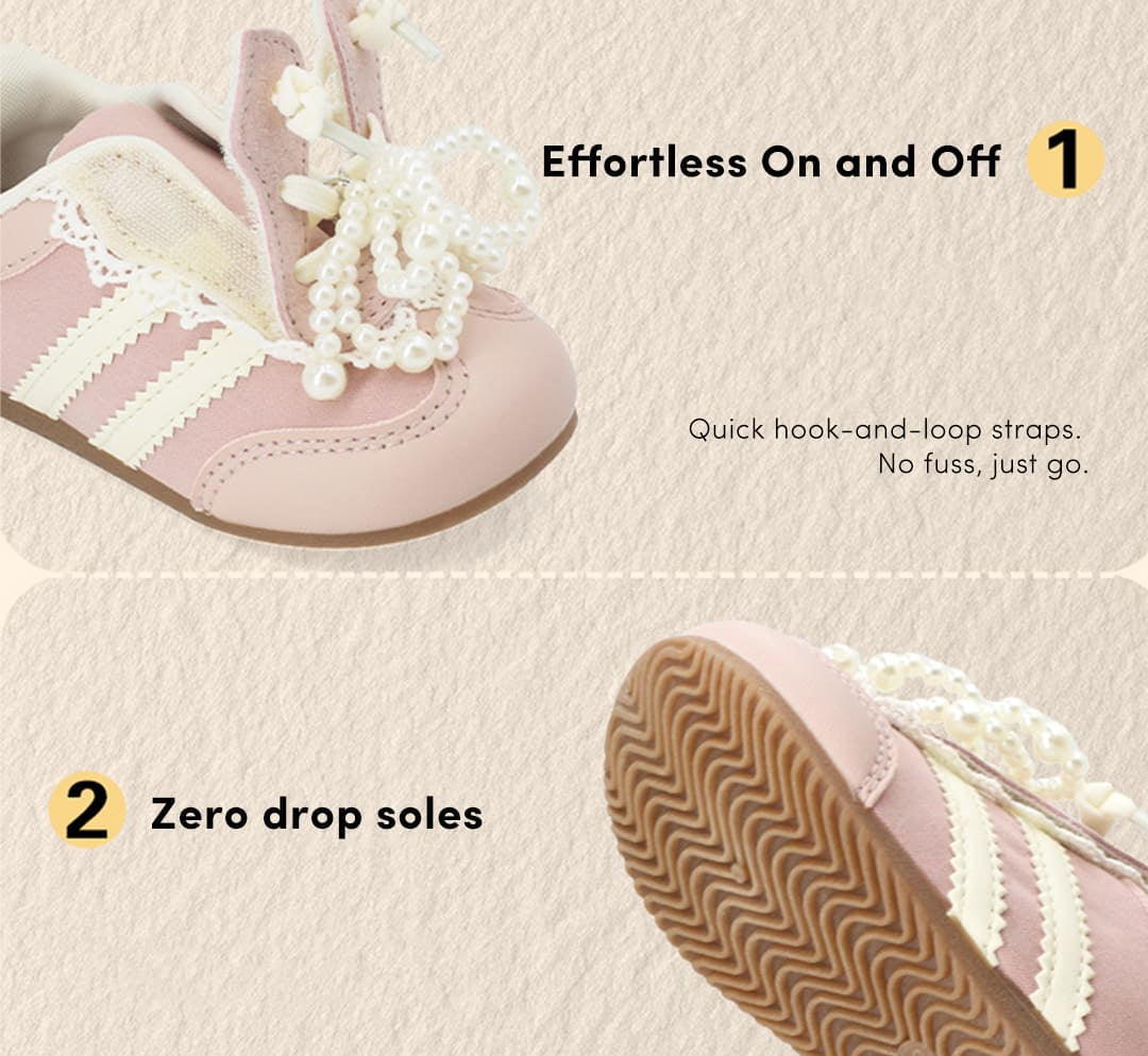 Roselle Soft Sole Baby Sneakers | Breathable First Walking Shoes
