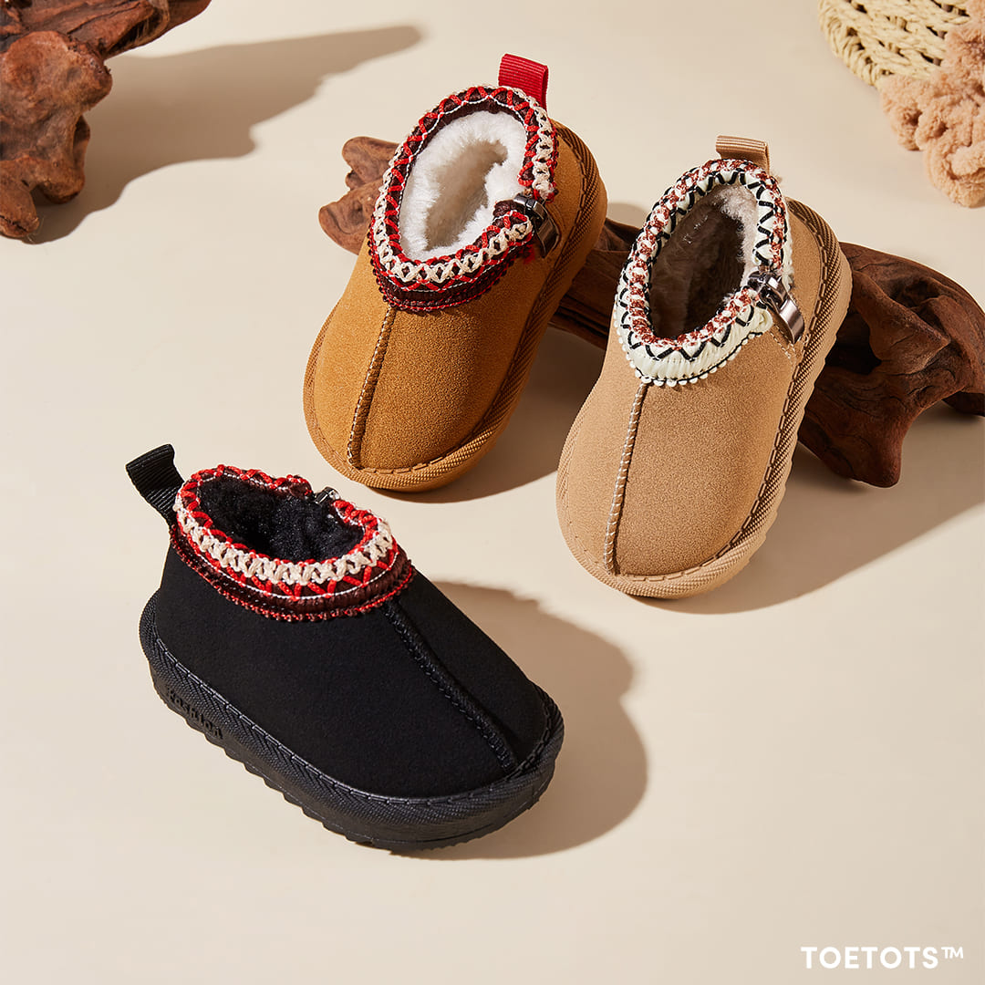 Snowy Meadow Toddler Boots Grey | Cozy Non-Slip Winter Footwear